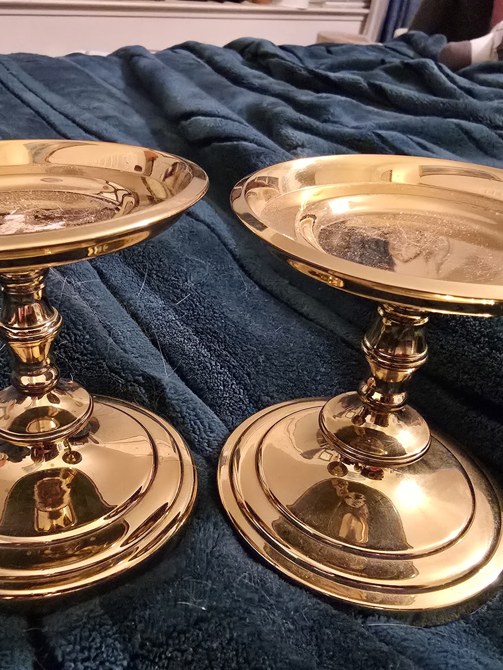 Partylite Gold Decorative Pedestal Compote Pair - Elegant Home Accent
